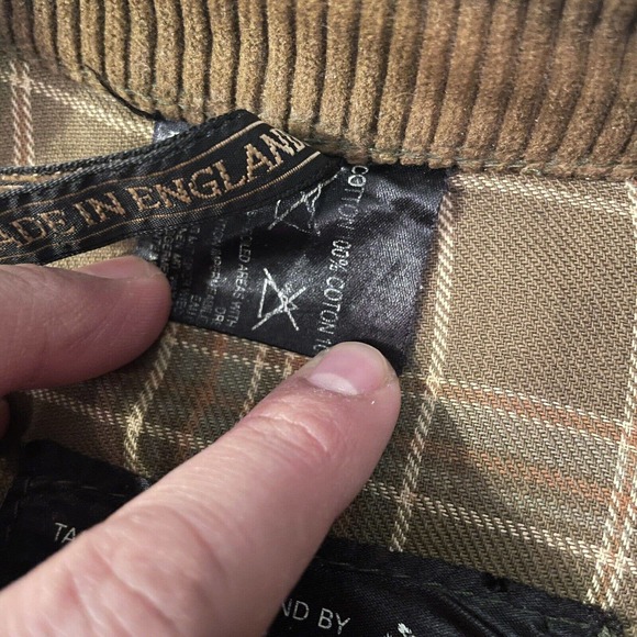 BRITTON Burghley Olive Wax Jacket We’ll Worn Distressed Size Large - Picture 9 of 13